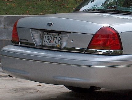 Georgia state police license plate on car